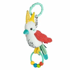 Іграшка Пташка Fehn Chirping Bird Розвиваюча іграшка з кільцем для кріплення Різнокольорова - Фото 1