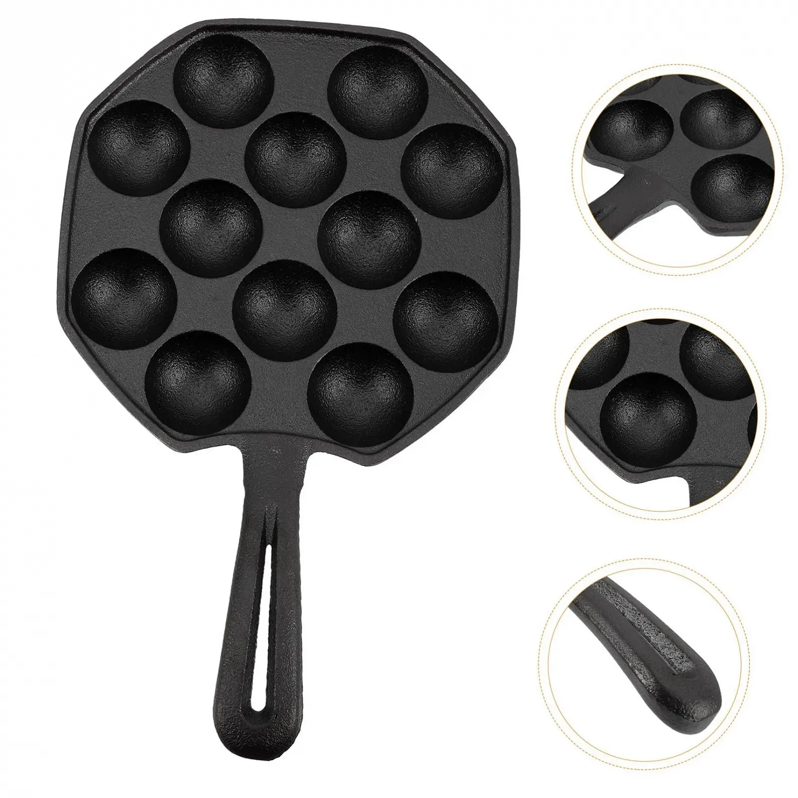 Форма для улиток Cabilock чугунная на 12 отверстий с ручками и аксессуарами, фото №2