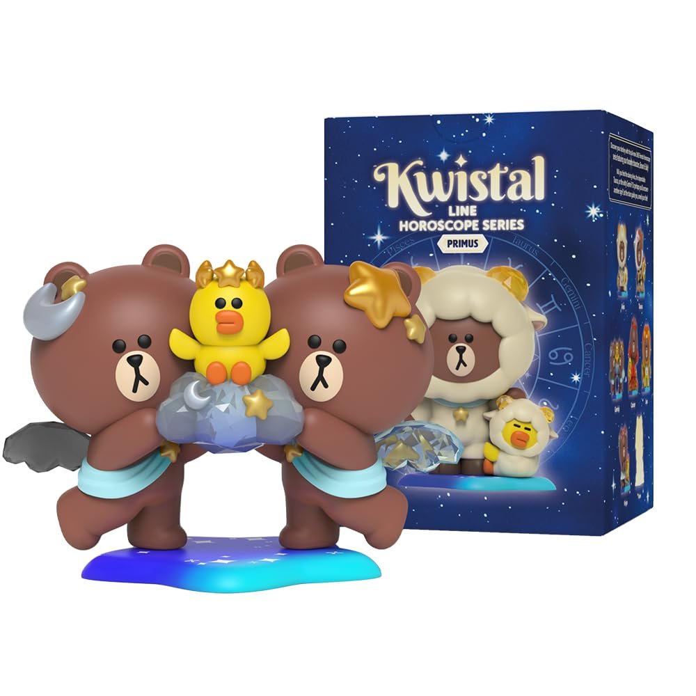 Фигурки Mighty Jaxx Line Friends Horoscope Kwistal Fwenz Primus Series, набор из 6 штук, фото №4
