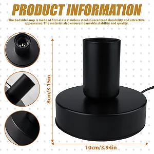 Настільна лампа Retro E27 Vintage Base з кабелем Metal (без лампи) synthetic.ua - Фото 1