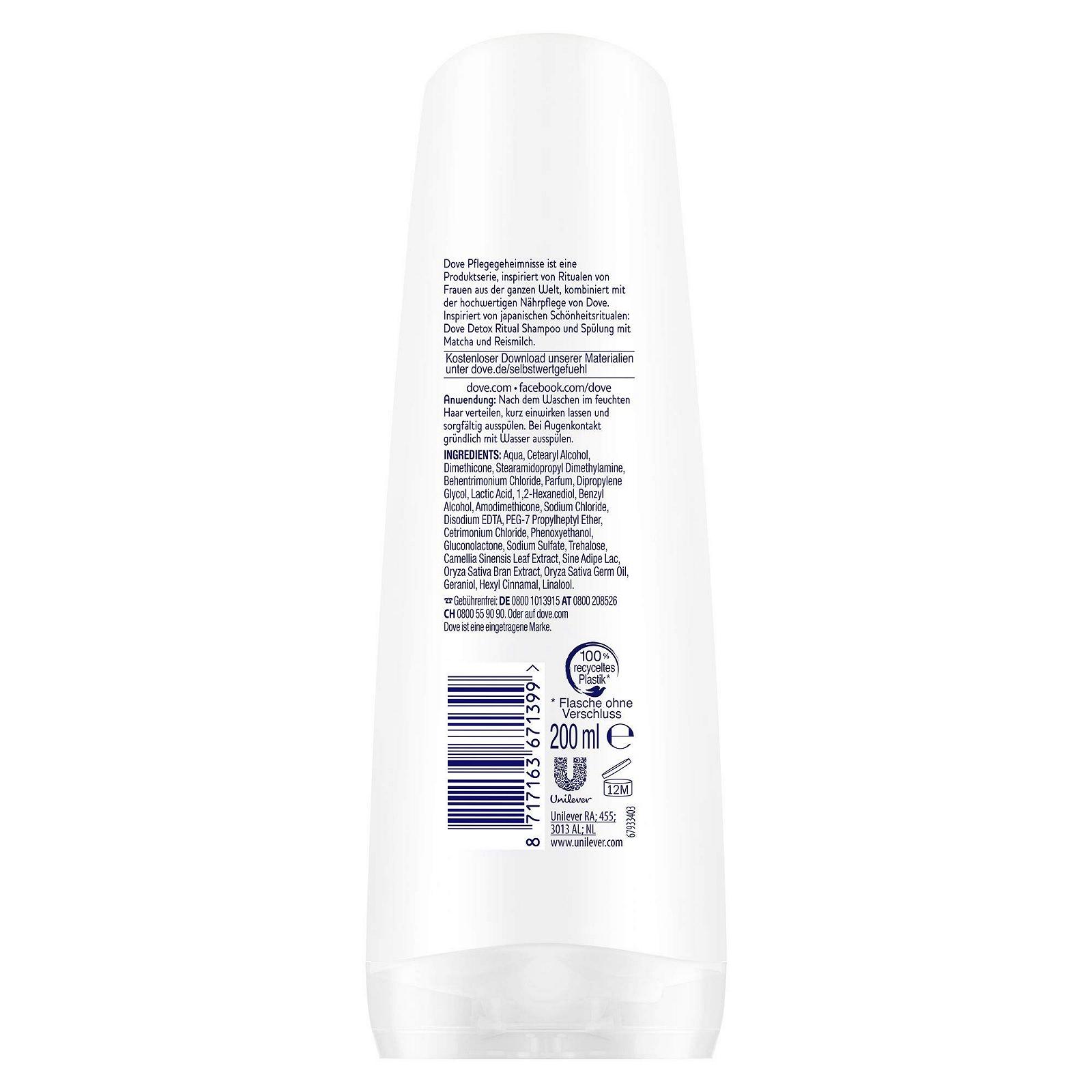 Кондиционер Dove Detox Ritual с матча и рисовым молоком 200 мл, фото №4