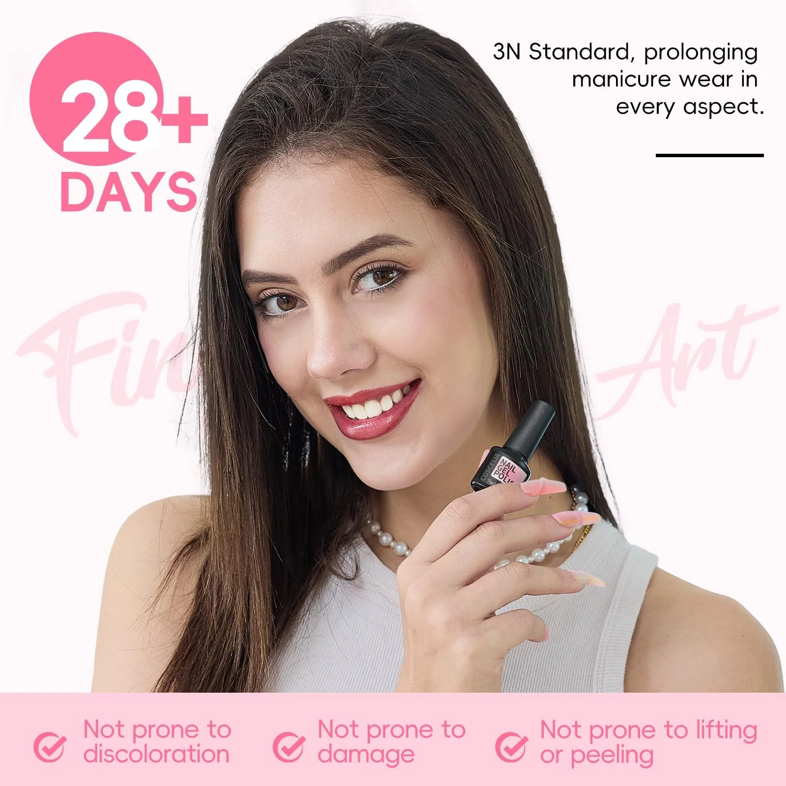 Гель-лак COSCELIA Jelly Прозрачный розовый нюдовый 25 цветов, фото №5