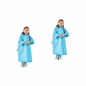 Пончо CALLARON 2 шт., дитяче, портативне, блакитне - Фото 1