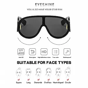 Сонцезахисні окуляри TOEECY Поляризовані Елегантні Оверсайз UV400 Захист synthetic.ua - Фото 1