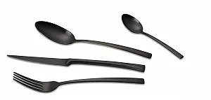 Набір столових приборів ECHTWERK Avelino Black Edition, 16 предметів, до 4 осіб, нержавіюча сталь 18/10, матовий, високоякісний ціна на synthetic.ua - Фото 1 Набір столових приборів ECHTWERK Avelino Black Edition, 16 предметів, до 4 осіб, нержавіюча сталь 18/10, матовий, високоякісний synthetic.ua - Фото 1