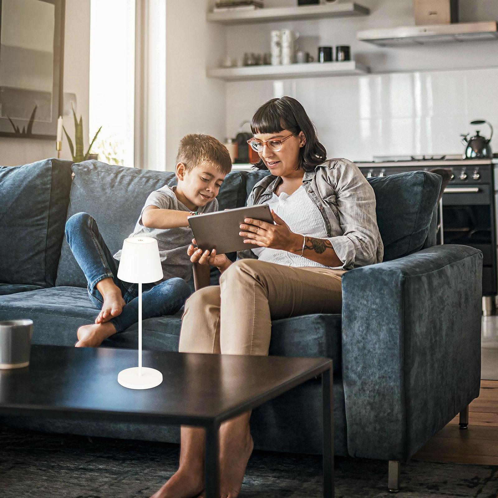 Настільна лампа B.K.Licht LED Wireless Dimmable USB-C IP54 Білий, фото №8