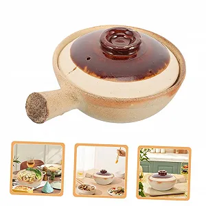 Кастрюля керамическая NUOBESTY для тушения термостойкая с одной ручкой synthetic.ua - Фото 1