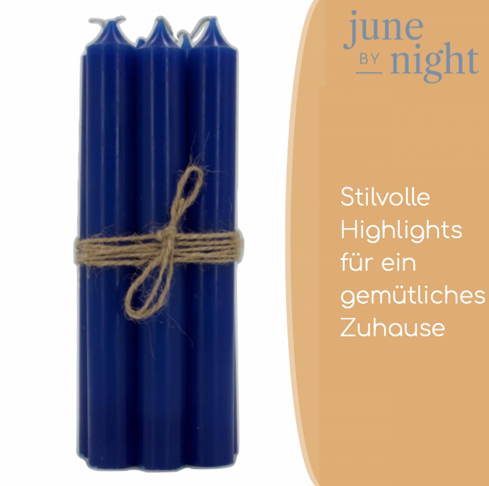 Свечи juneBYnight Taper Набор из 8 - Длина 20 см, Диаметр 2.2 см Цвет Midnight Blue/Blue, фото №4