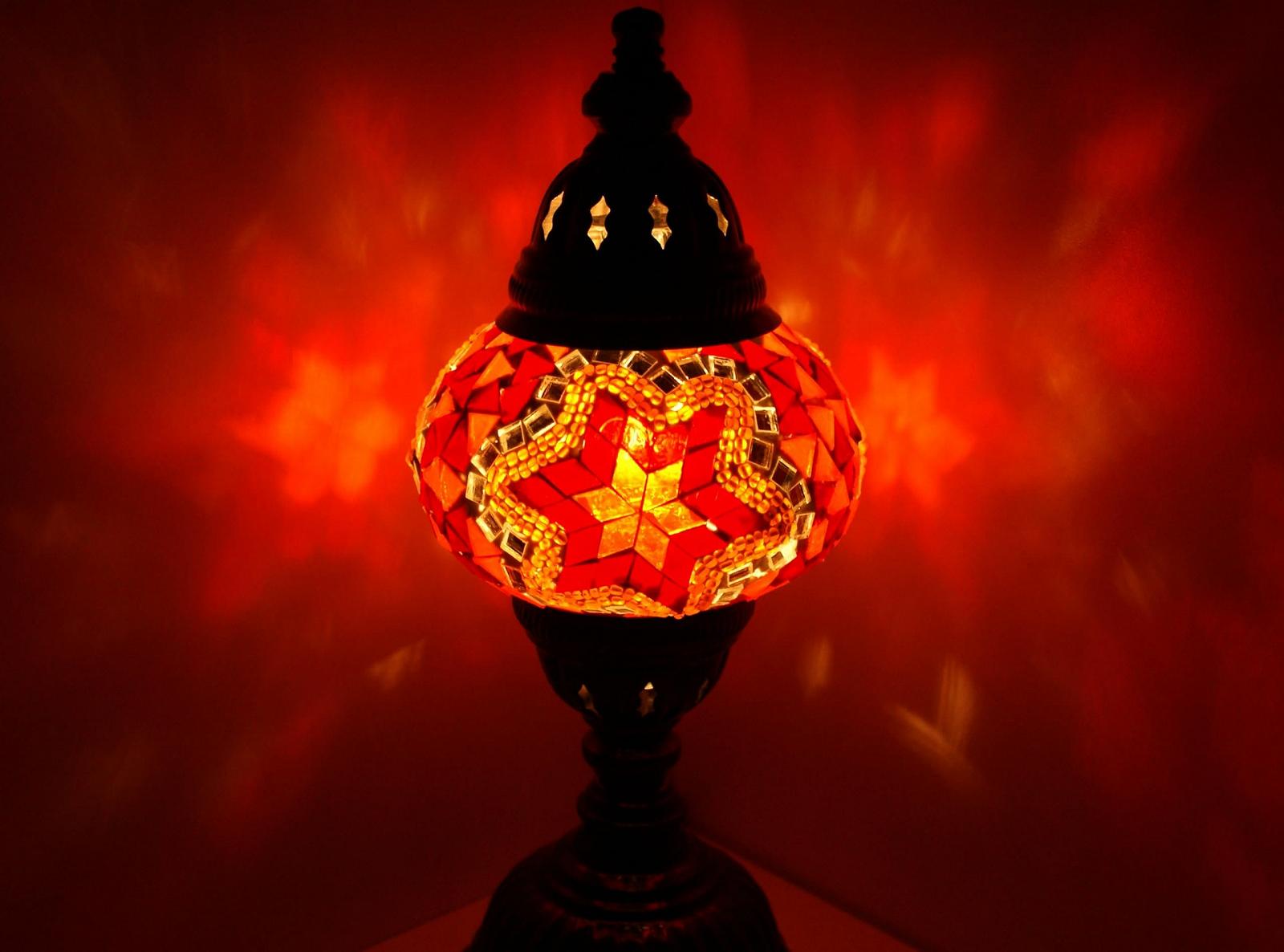 Настільна лампа Samarkand Lights Mosaic M Помаранчева зірка, фото №2