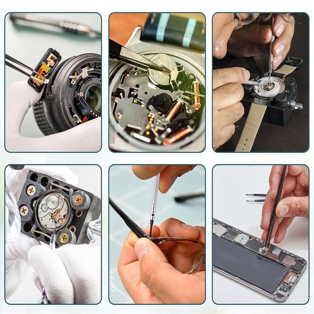 Набір Викруток Precision з 8 предметів для годинників з 2 пінцетами, Викрутки для ремонту окулярів 0.6/0.8/1.0/1.2/1.4/1.6 мм для годинників окулярів ювелірних виробів, фото №4 Набір Викруток Precision з 8 предметів для годинників з 2 пінцетами, Викрутки для ремонту окулярів 0.6/0.8/1.0/1.2/1.4/1.6 мм для годинників окулярів ювелірних виробів, фото №4