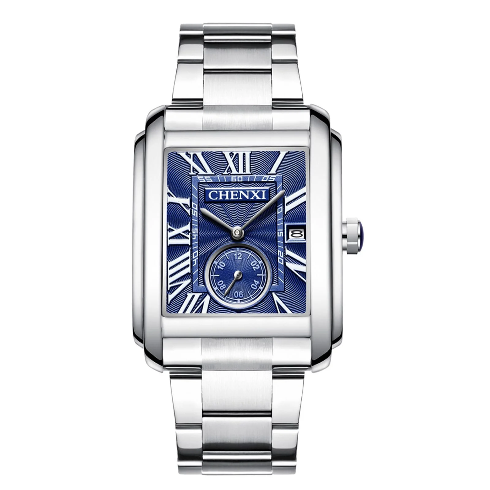 Чоловічий годинник Квадратний з нержавіючої сталі: 3ATM Водонепроникний, фото №1