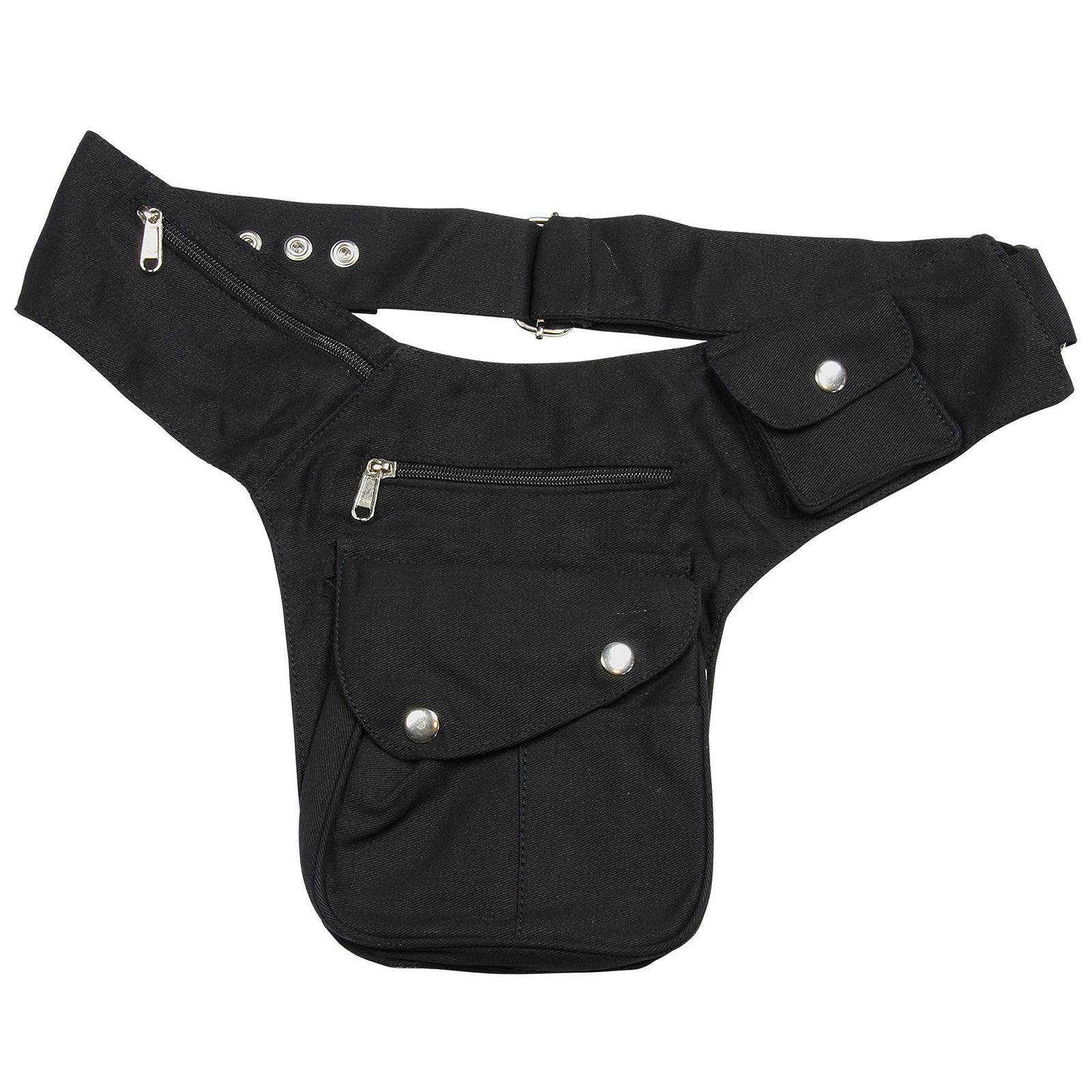 Сумка поясная Freak Scene Buddy Premium Black / Silver, черная, фото №1