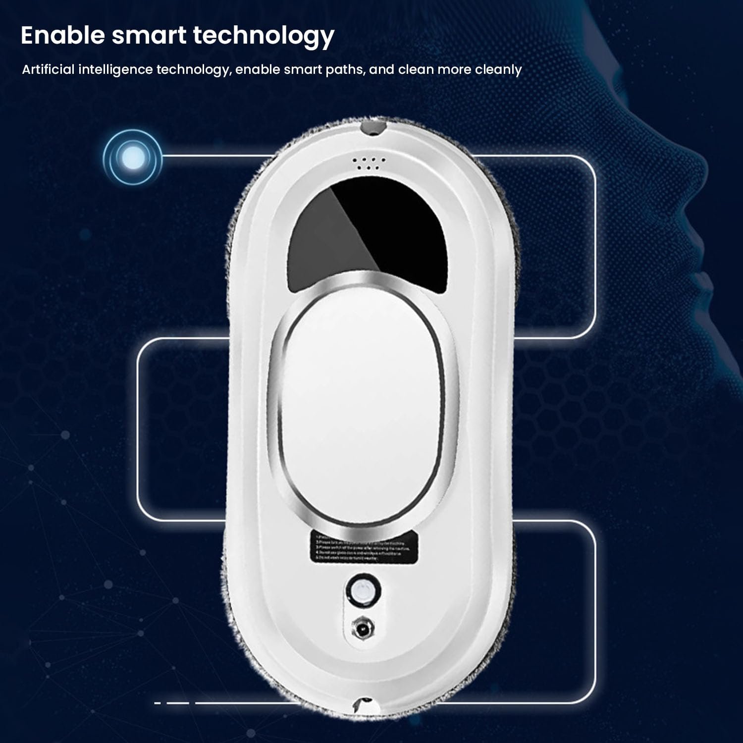 Робот для мойки окон, Intelligent Electric Window Cleaner с мощностью всасывания 5600 PA, дистанционным управлением, обнаружением краев и аварийной защитой питания, 0.35 м/мин робот для мойки стекла для окон, фото №3