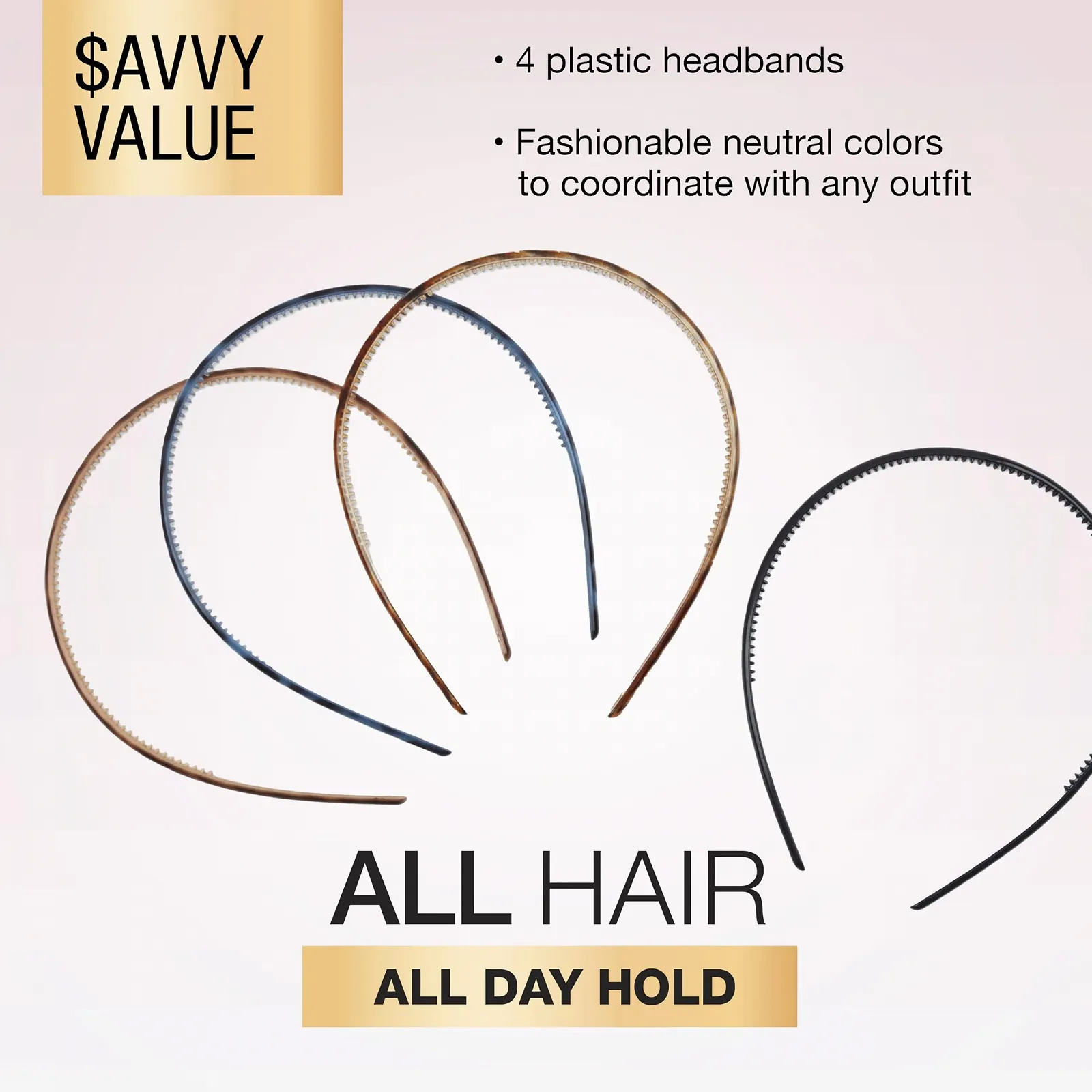 Обруч Scunci 36966 Пластик Набір 4 шт., фото №2