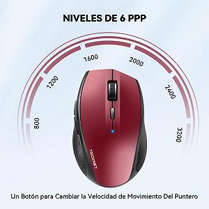 Миша Bluetooth TECKNET Бездротова 3200 DPI Червоний synthetic.ua - Фото 1