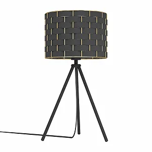 Настольная лампа EGLO Marasales Textile Metal Black Brass E27 synthetic.ua - Фото 1