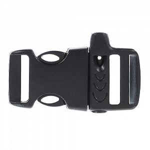 Пряжка зі свистком West Coast Paracord бокова 3/4" - для аварійного виживання, для браслета з паракорду - різні розміри пакування, чорний, 100 штук synthetic.ua - Фото 1