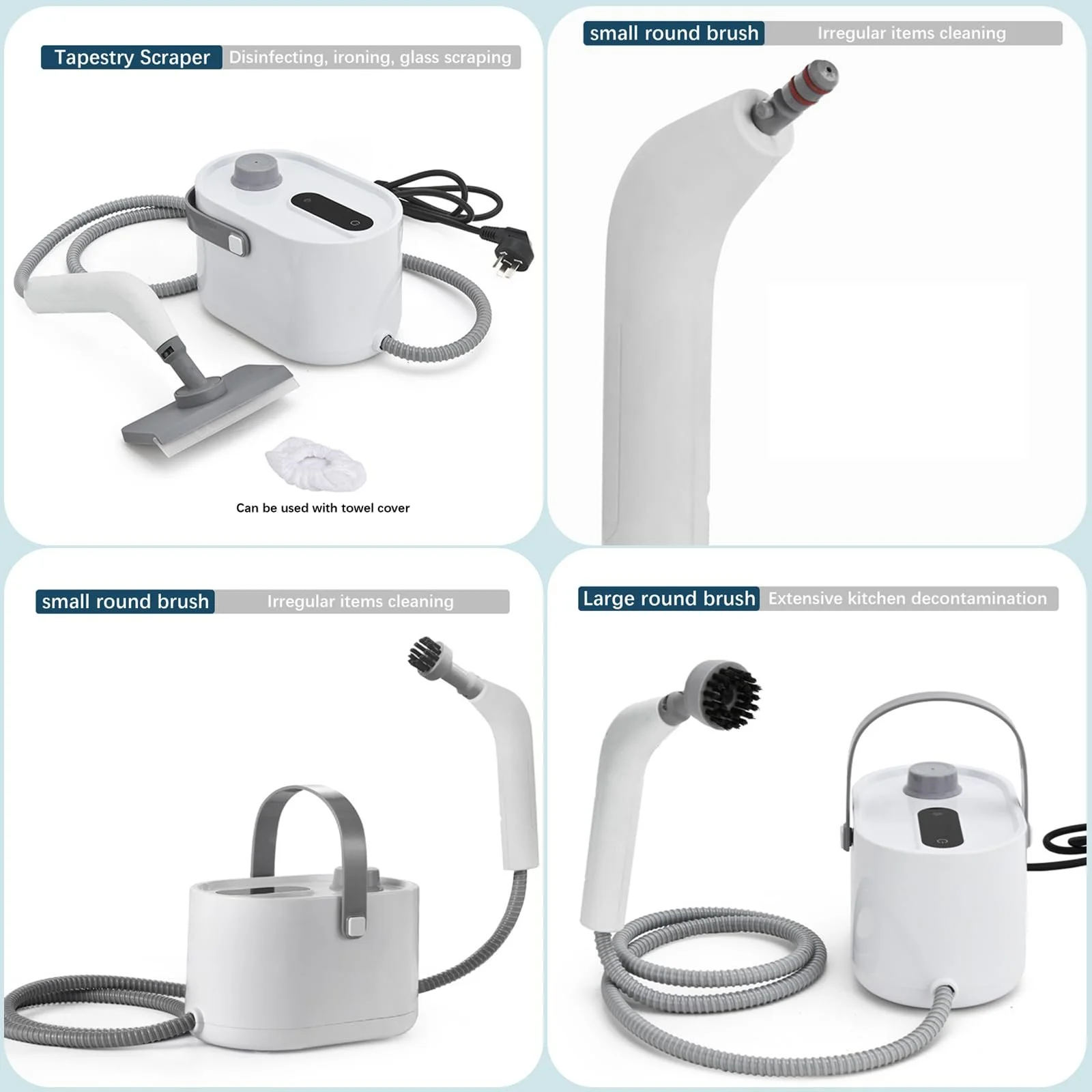 Портативний пароочисник 1200 W 620 ml 2.5 Bar з 6 аксесуарами, фото №6 Портативний пароочисник 1200 W 620 ml 2.5 Bar з 6 аксесуарами, фото №6