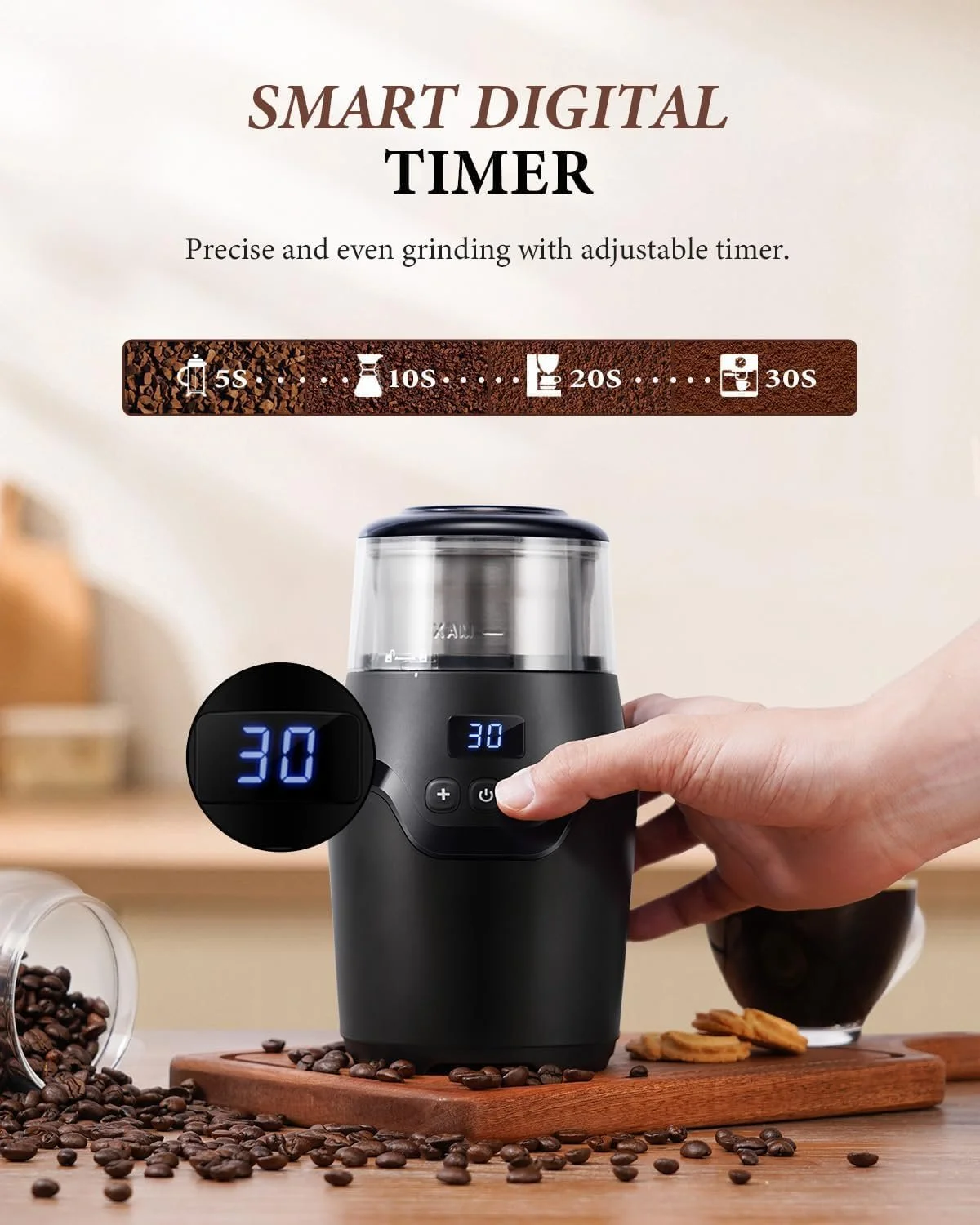 Кофемолка SHARDOR Электрическая, фото №2 Кофемолка SHARDOR Электрическая, фото №2