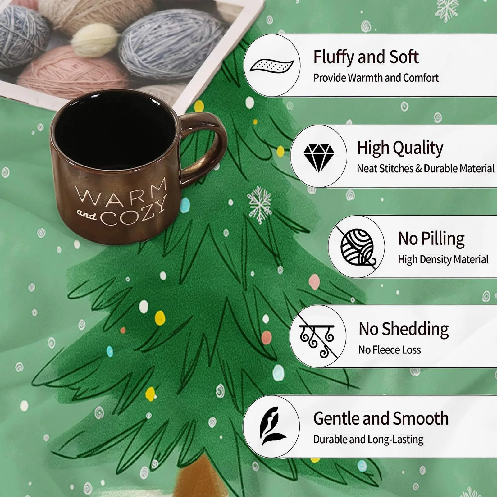 Плед Decke 200 x 220 cm Разноцветный Рисунок Сельское хозяйство Поле Трактор Фланель Флис Шерпа 3D, фото №6