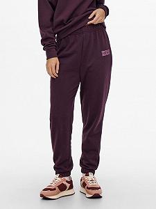 Штаны ONLY ONLLULA PANT SWT 15244347-Winetasting-Print:HERO Бордовый XL - Фото 1