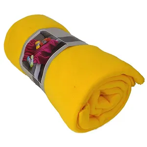 Покривало Фліс Polar Fleece Різні Кольори 130 x 170 см Жовтий - Фото 1