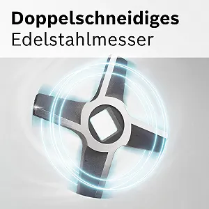Двусторонний нож Bosch Accessories MWZS608K для мясорубки Series 6 нержавеющая сталь Размер 8 synthetic.ua - Фото 1