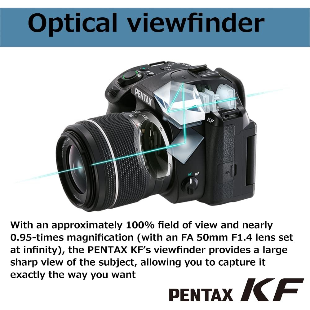 Зеркальный фотоаппарат Pentax KF APS-C Kit с объективом 18-55мм WR, пыле-влагозащищенный, Vario LCD дисплей, черный, фото №5