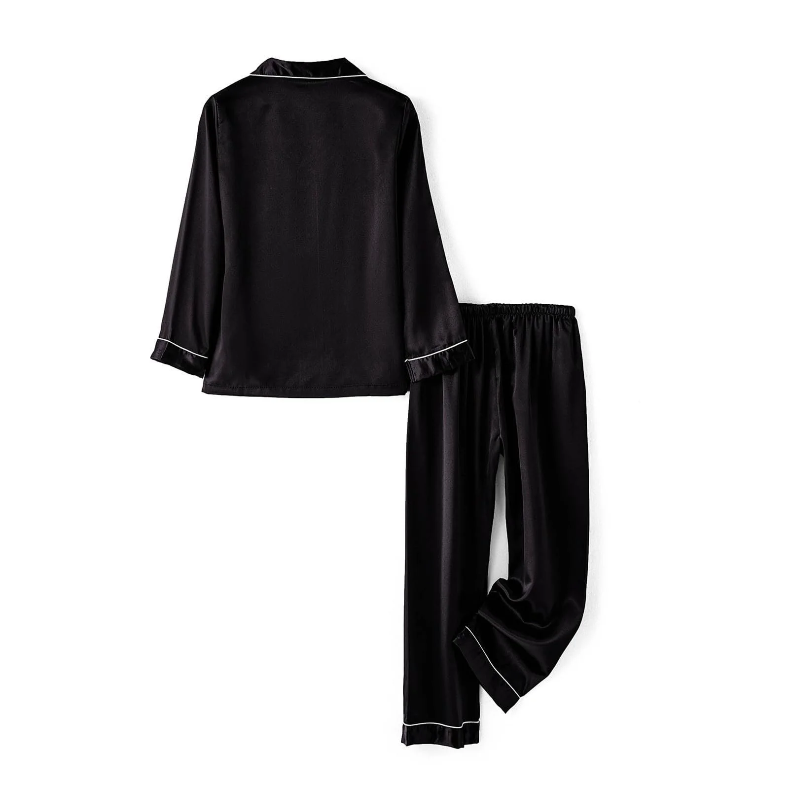 Комплект піжамний дитячий для дівчат та хлопчиків, атласний шовк, фото №3