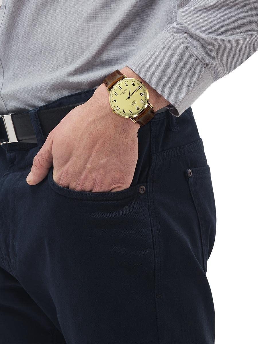 Наручний годинник Q&Q Чоловічий Шкіряний браслет Коричневий 39 мм, фото №6 Наручний годинник Q&Q Чоловічий Шкіряний браслет Коричневий 39 мм, фото №6