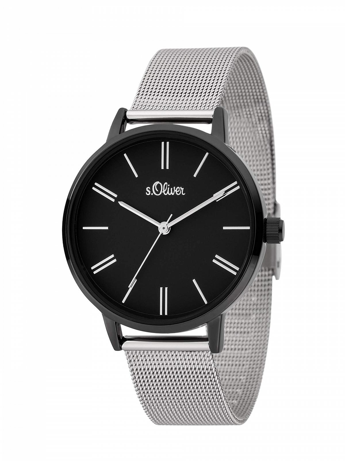 Аналоговий годинник s.Oliver Жіночий сріблястий/чорний, фото №2 Аналоговий годинник s.Oliver Жіночий сріблястий/чорний, фото №2