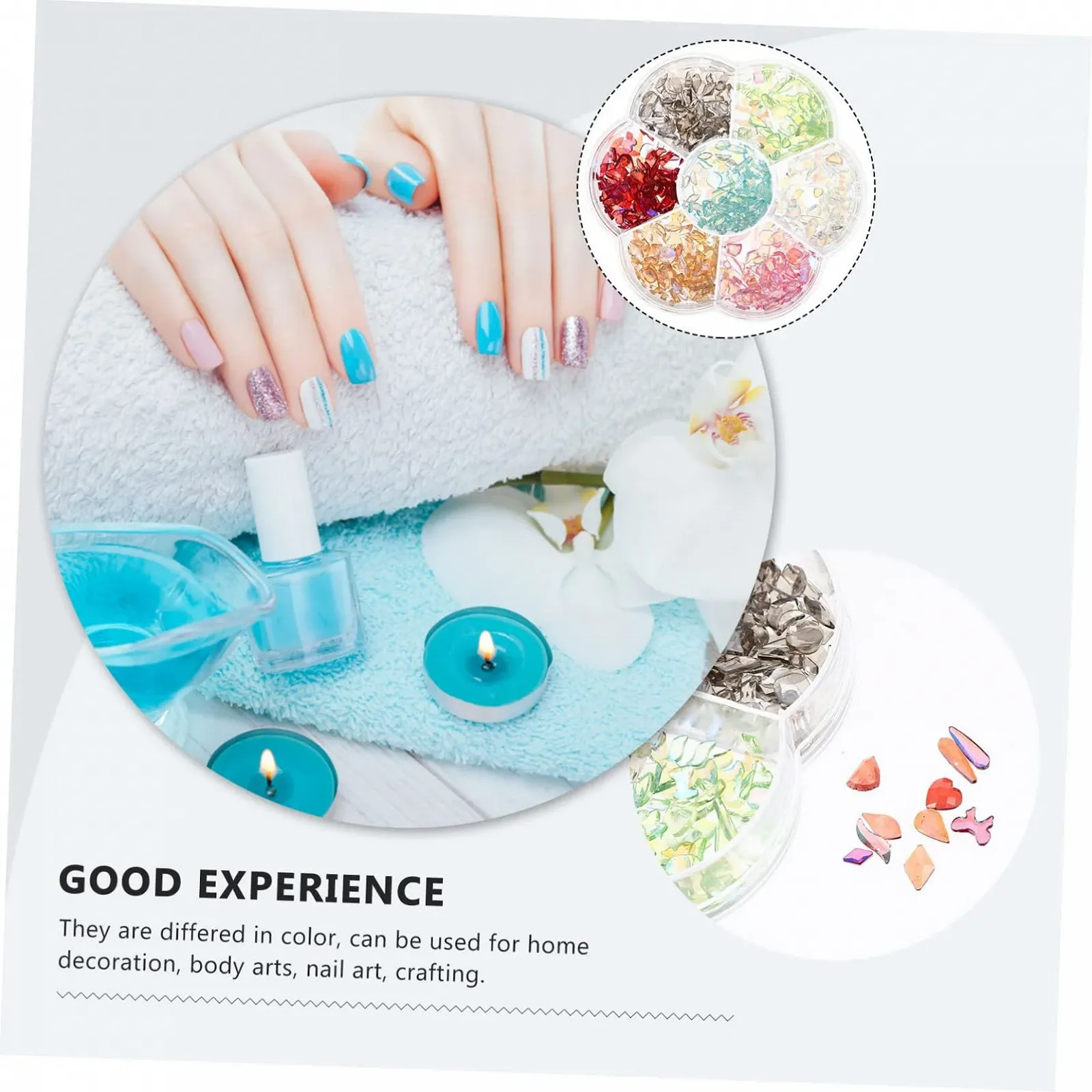 Стрази для нігтів 500 шт Багатобарвний, фото №5