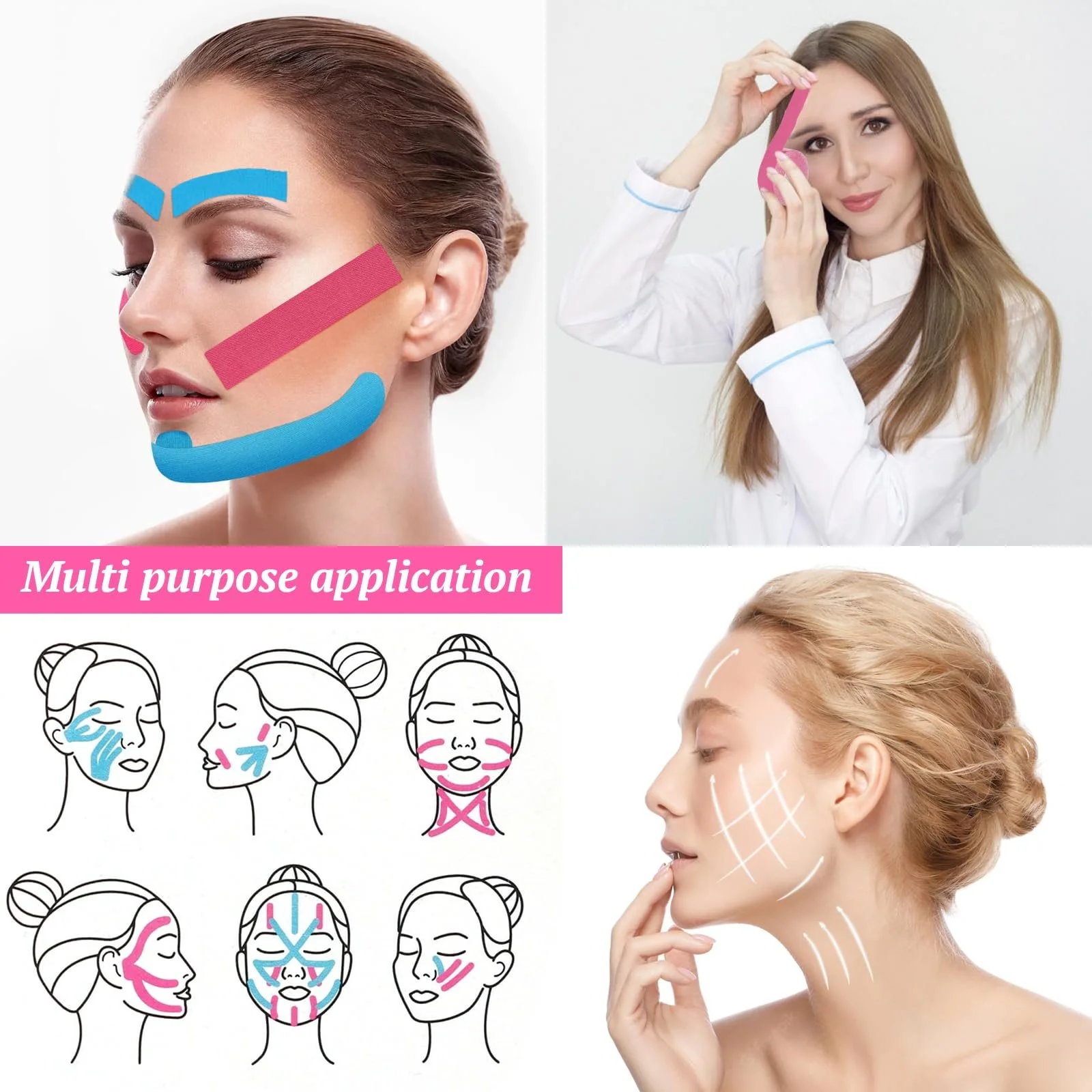 Стрічка для підтяжки обличчя Colorich 4 шт, засіб для підтяжки подвійного підборіддя, фото №7