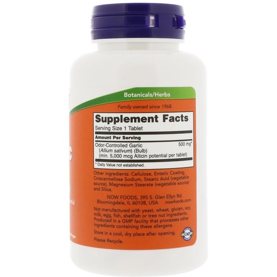 Чеснок NOW Foods Garlic 5000 90 Tabs, фото №2 Чеснок NOW Foods Garlic 5000 90 Tabs, фото №2