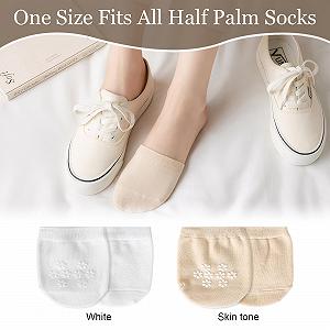 Женские носки, полуноски, носки для пальцев с нескользящими силиконовыми точками, невидимая хлопковая стелька, подкладка для пальцев для высоких каблуков, 8 пар synthetic.ua - Фото 1