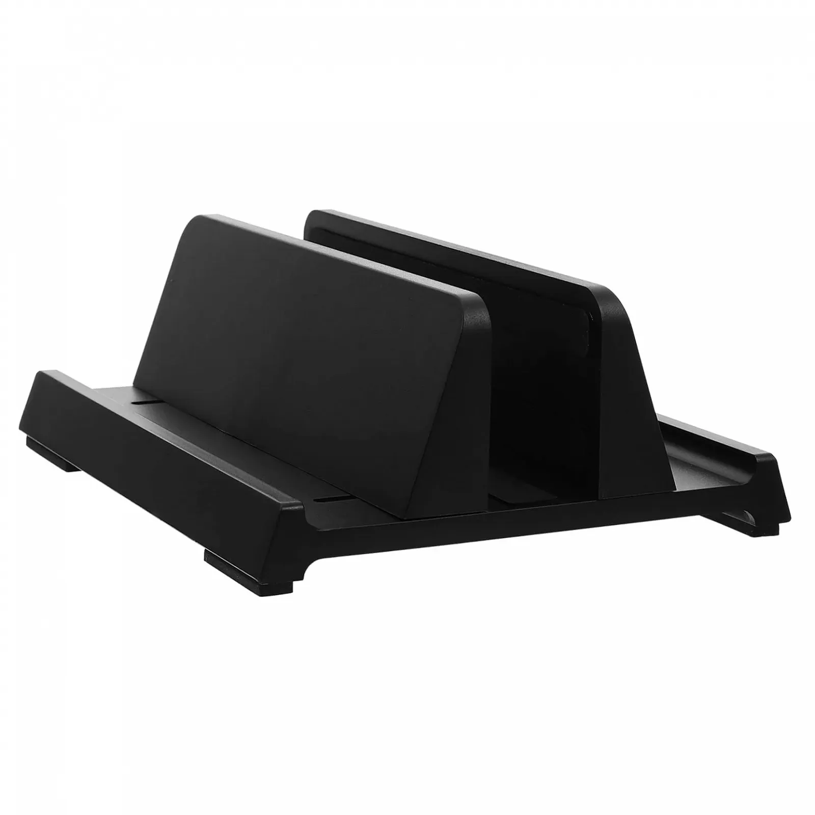 Подставка для ноутбука Happyyami Вертикальная для планшетов и ноутбуков, компактный держатель для дома, офиса и учебы, регулируемая, ABS, черная для устройств, фото №1