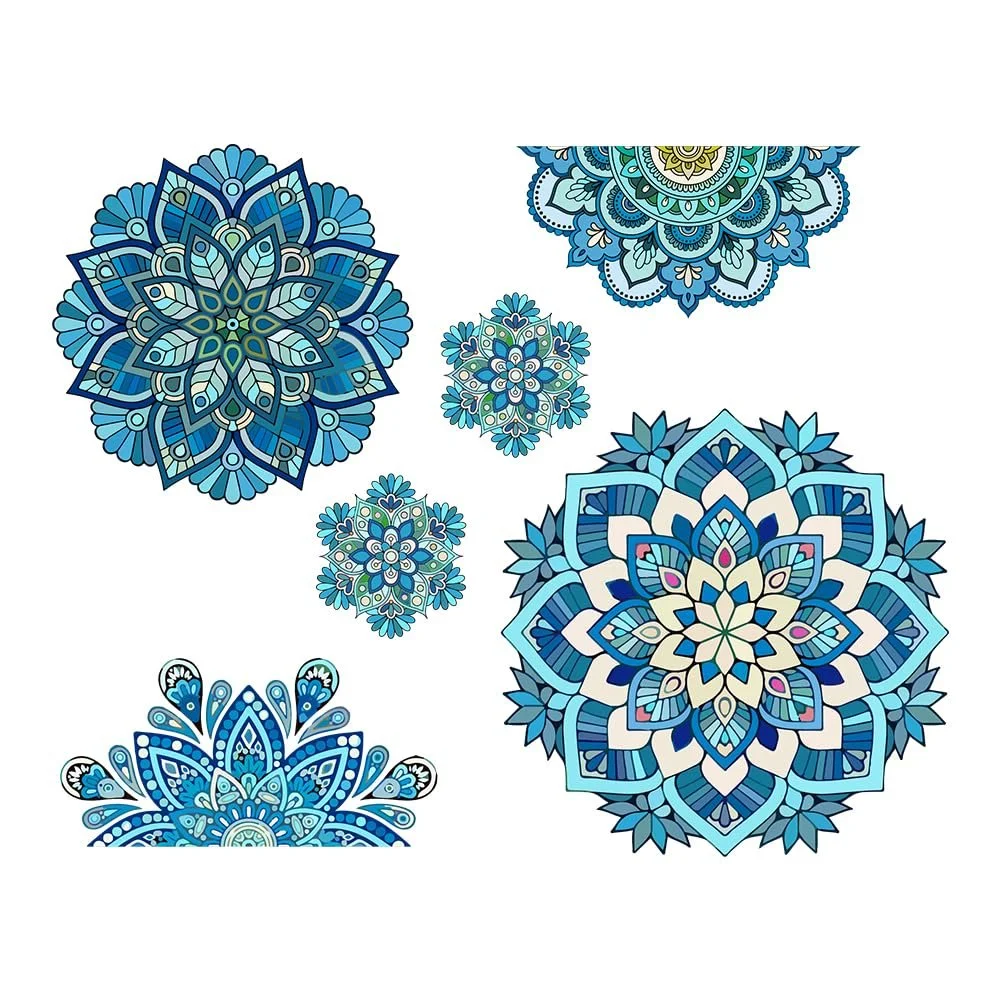 Вінілова наклейка на стіну SUPERDANT Blue Mandala Boho Синя 80 x 39 см, фото №1 Вінілова наклейка на стіну SUPERDANT Blue Mandala Boho Синя 80 x 39 см, фото №1
