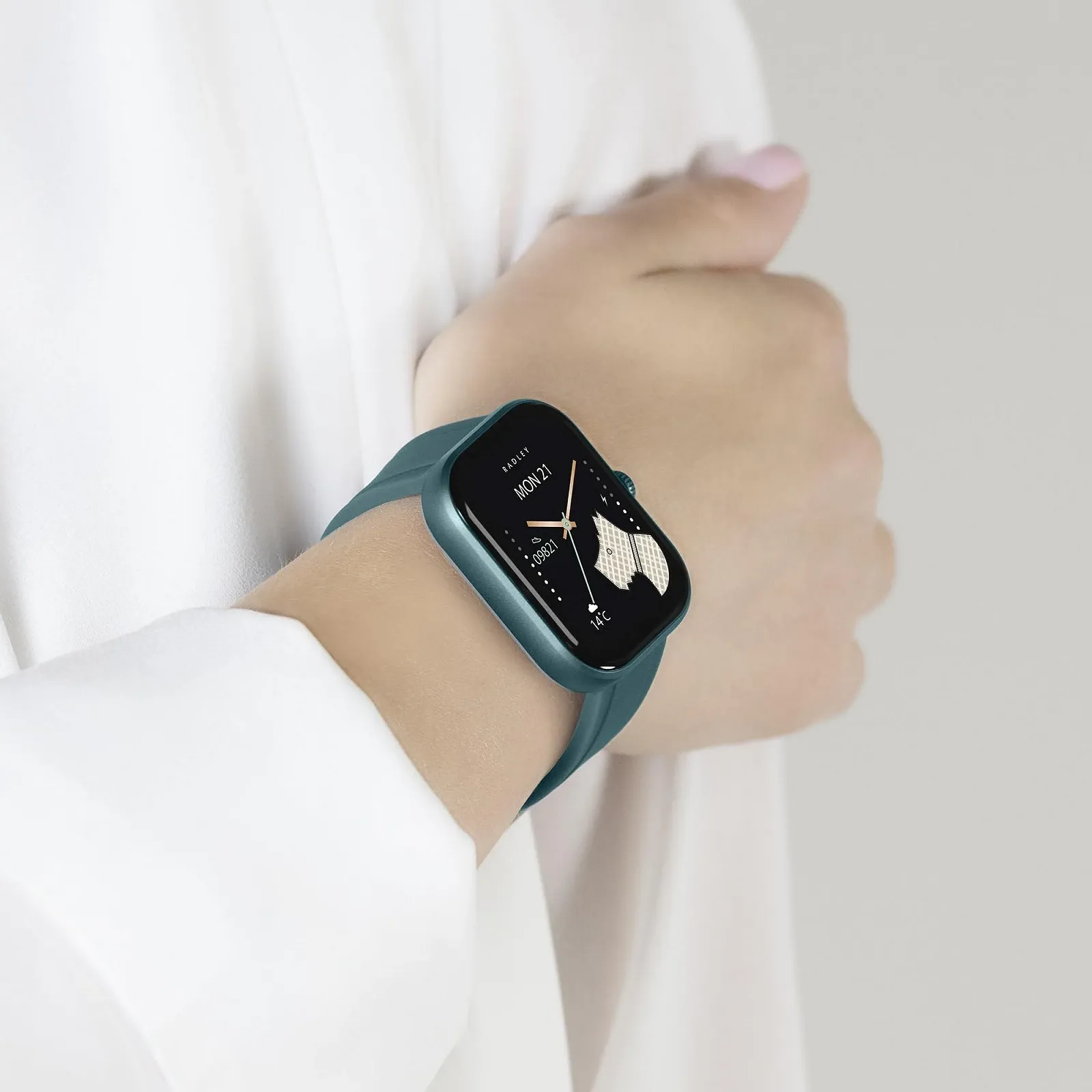 Смарт-годинник Radley Series 55 Силіконовий ремінець, бірюзовий, фото №2