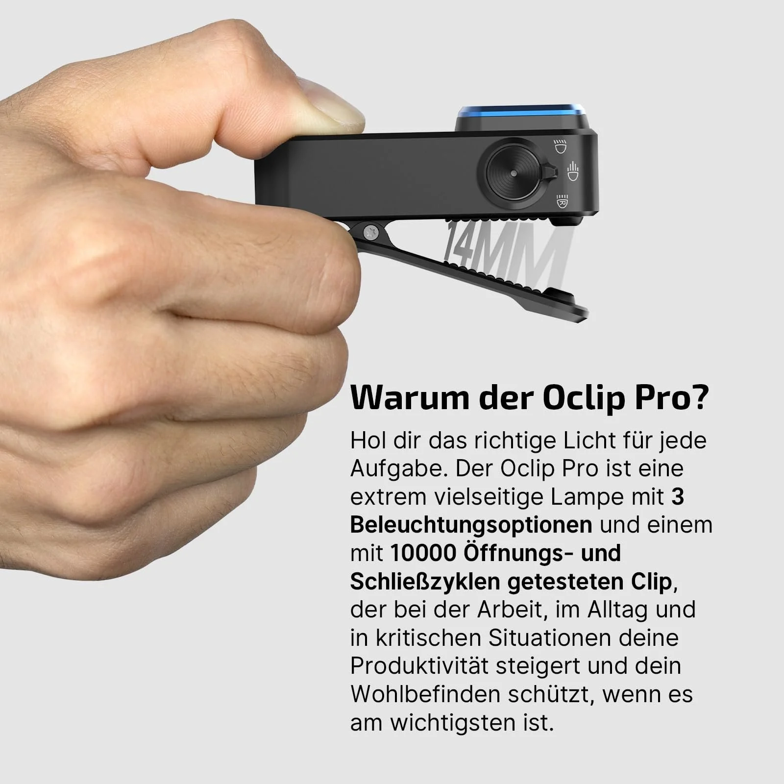 Фонарь Olight Oclip Pro Mini LED с рассеянным светом, сфокусированным светом и красным светом 500 LM Яркий USB-C аккумуляторный фонарик, клипса IPX6, маленький мигающий фонарик для бегунов, кемпинга и чрезвычайных ситуаций, фото №5