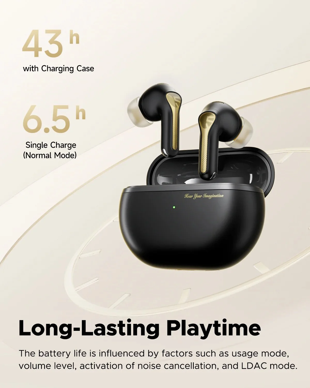 Безпровідні навушники SoundPEATS Capsule3 Pro+ xMEMS Speaker LDAC AI Adaptive ANC Black, фото №6