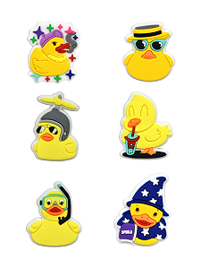 Джибітси жовта качка качки duck Jibbitz 6 шт аксесуари крокс прикраса Dz_154_4 - Фото 1
