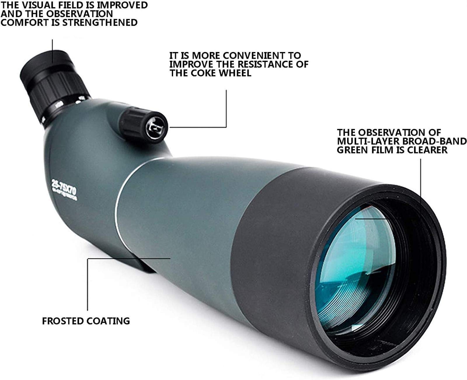 Монокуляр Telescopes HD 75x70 BAK4 Prism FMC Lens, фото №5