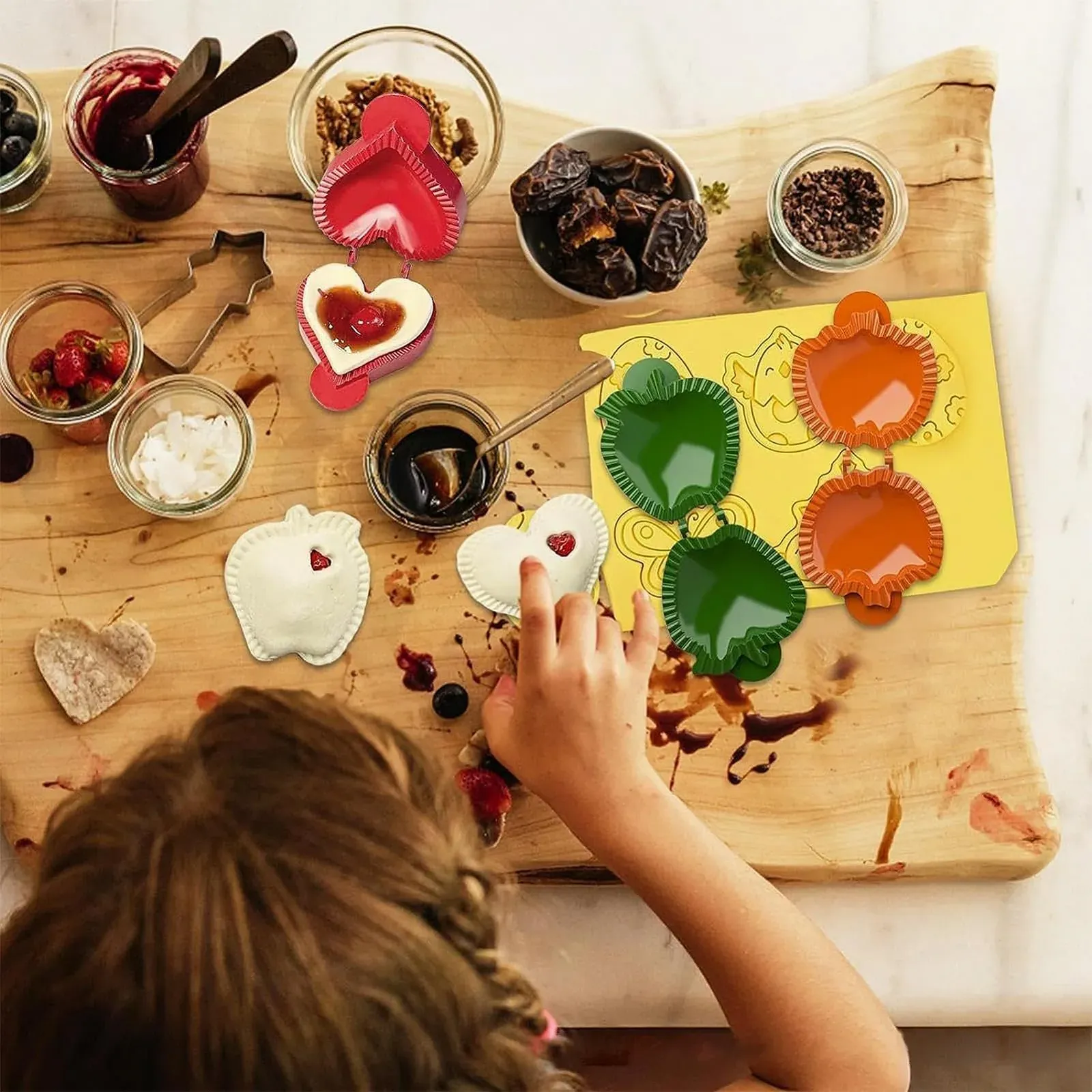 Формы для мини-пирогов 3 штуки с антипригарным покрытием пресс для теста, фото №9