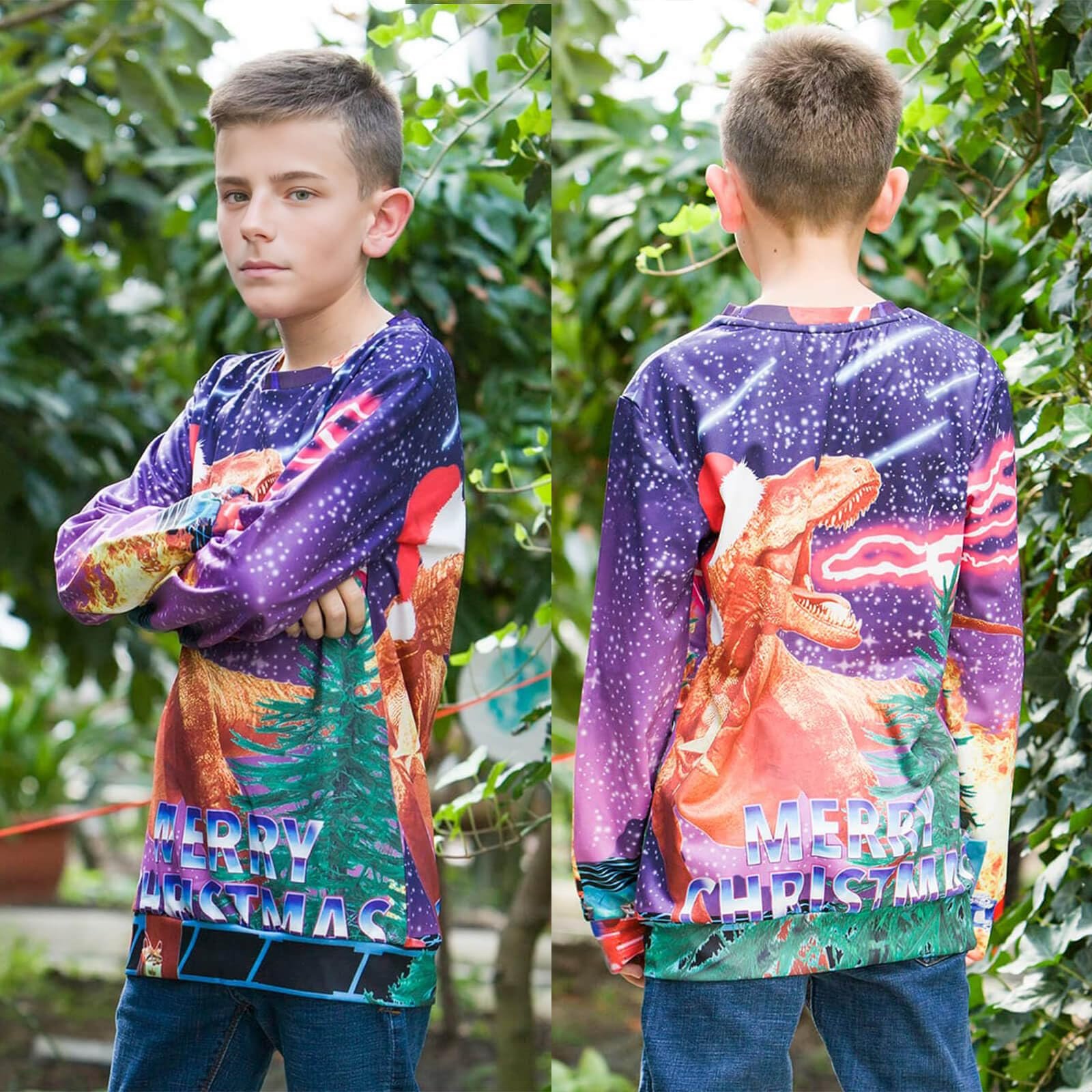 Різдвяний світшот Xumplo для дітей, хлопчиків і дівчаток, джемпер з довгими рукавами, фото №2