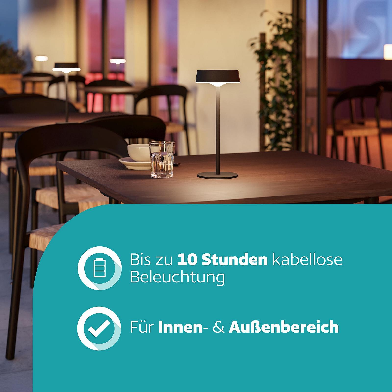 Настільна лампа EGLO Simeri LED Solar акумуляторна бездротова сенсорна з регулюванням яскравості вулична IP54 зелена, фото №3