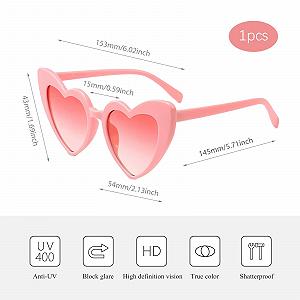 Сонцезахисні окуляри Серце Epokus Вінтаж, Набір 4 шт. synthetic.ua - Фото 1