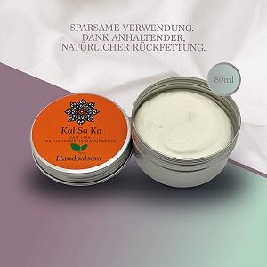 Бальзам для рук KALSAKA Крем для рук для очень сухих рук - 80 мл Органический крем для рук из арганового масла, масла жожоба, алоэ вера и миндального масла для потрескавшихся рук - Натуральная косметика synthetic.ua - Фото 1