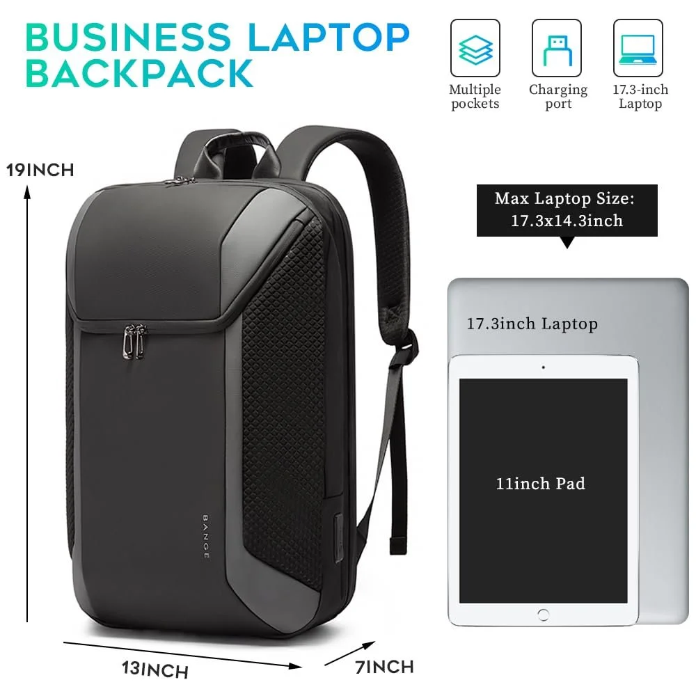Рюкзак для ноутбука BG FUTURE AESTHETICS Smart Business водонепроницаемый 15.6-17.3 дюйма с USB 3.0 Серый, фото №2 Рюкзак для ноутбука BG FUTURE AESTHETICS Smart Business водонепроницаемый 15.6-17.3 дюйма с USB 3.0 Серый, фото №2