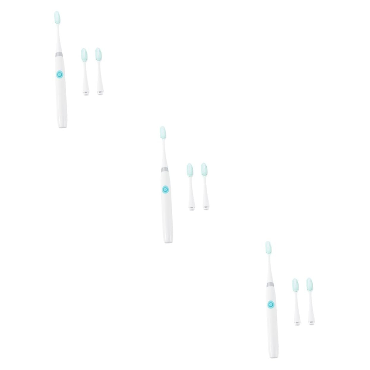 Набір дитячих зубних щіток Gatuida Електрична звукова На батарейках М’яка щетина 3 шт., фото №1