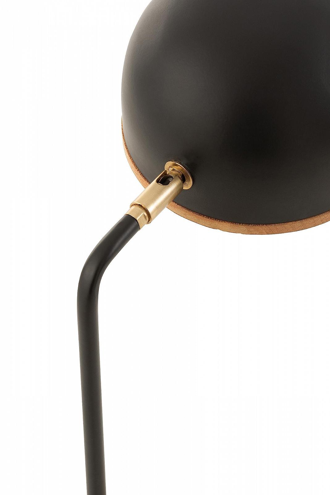 Настільна лампа J-Line Evy Залізо/Дерево Чорна/Натуральна, фото №6